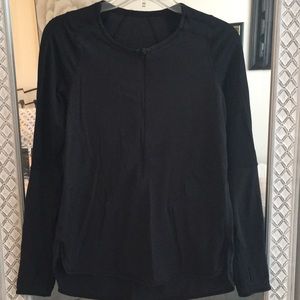 lululemon black long sleeve (half zip)